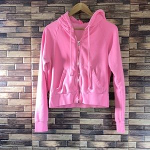 Womens Small Wesley Hot Coral Zip Up Hoodie